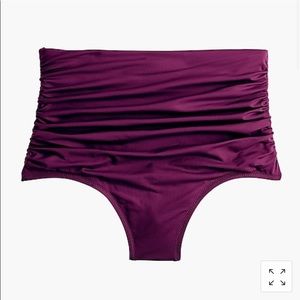J. Crew High Waisted Ruched Bottoms - Medium Iris